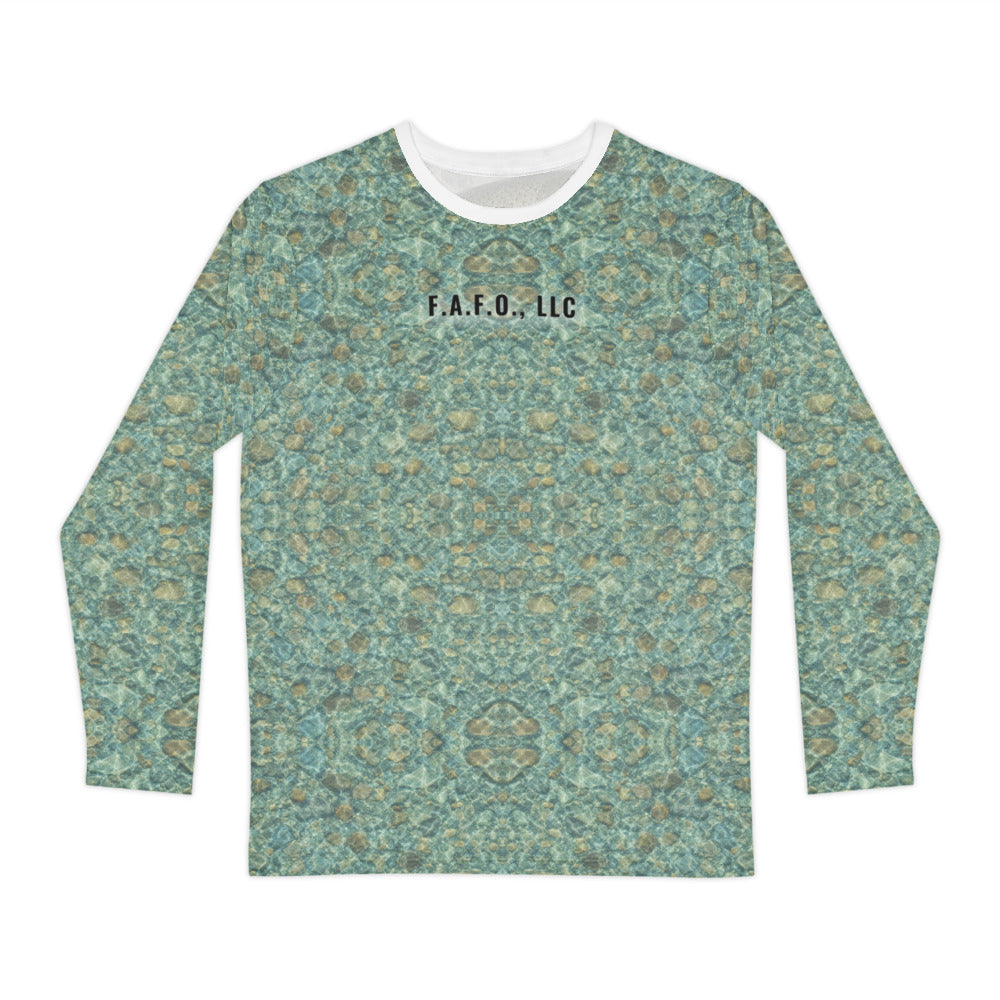 rocky-mountain shirt front mockup, company name with soft drop shadow