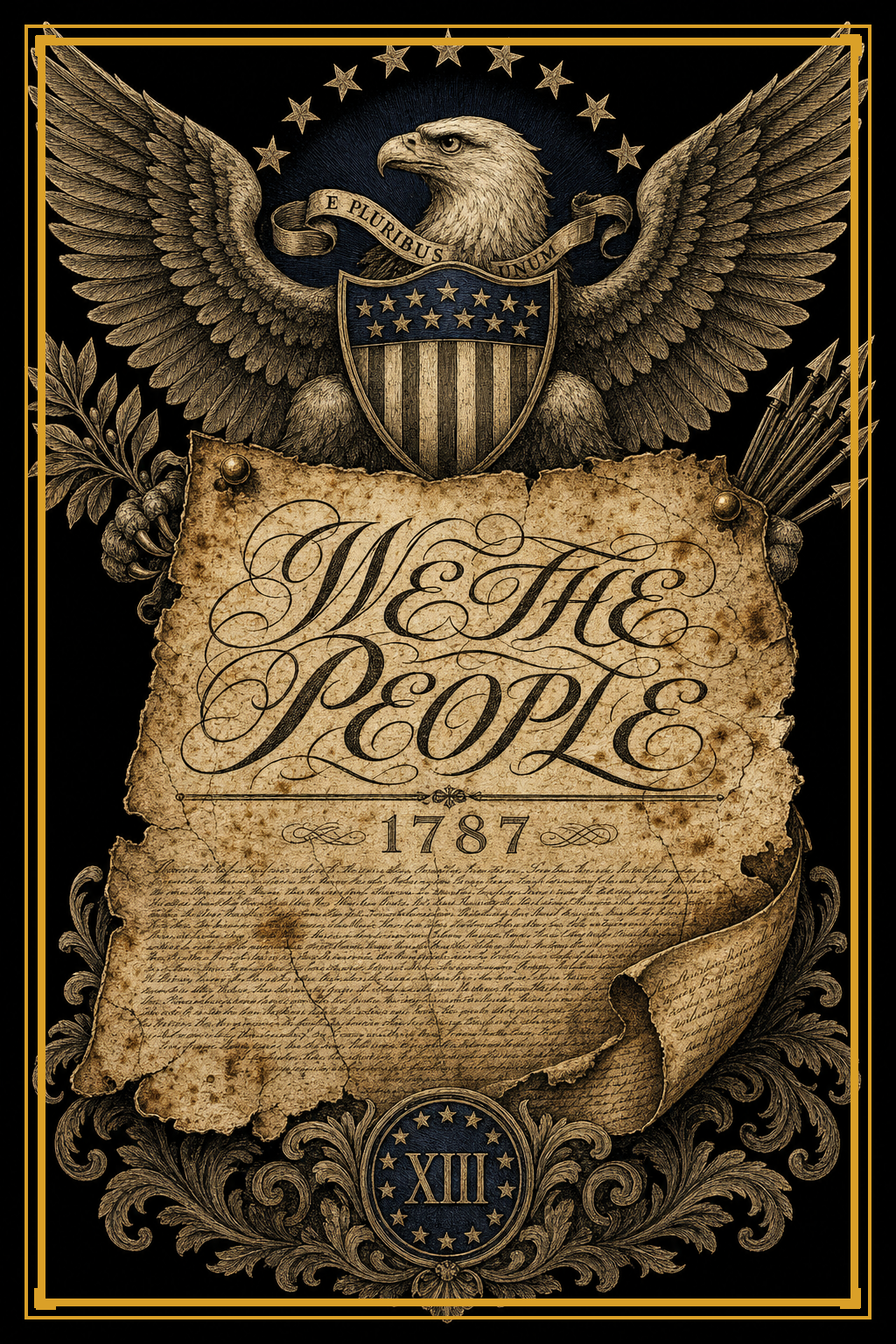 We The People 1787 design, all-over printed socks - Freedom Advocates Florida Official, LLC