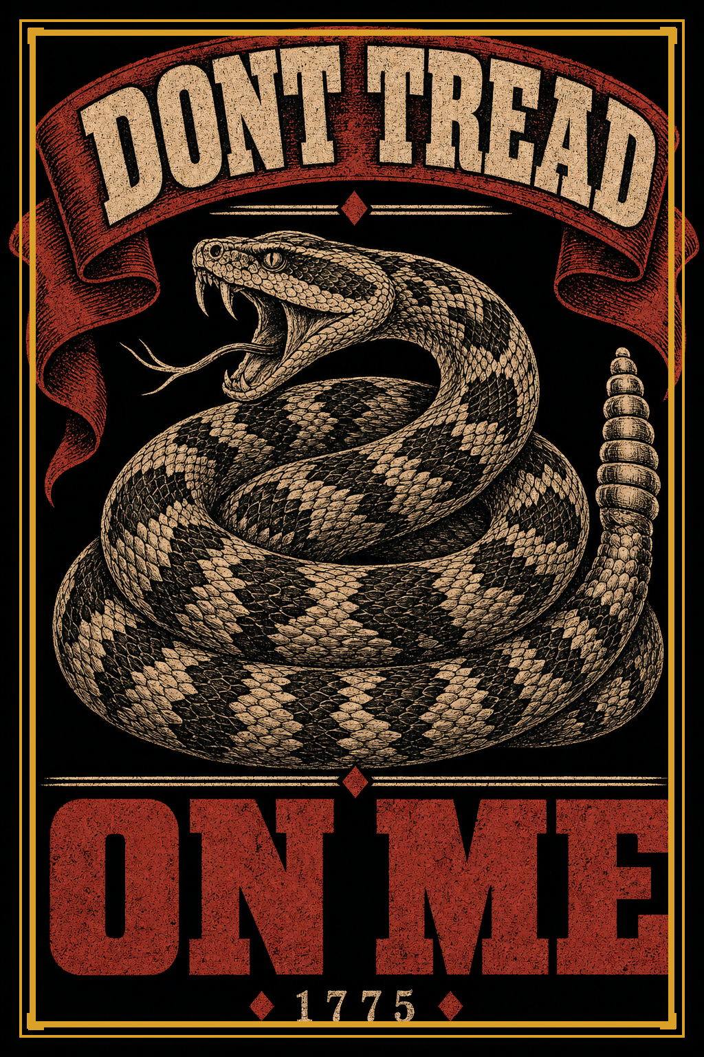 Don't Tread On Me 1775 design, all-over printed socks - Freedom Advocates Florida Official, LLC