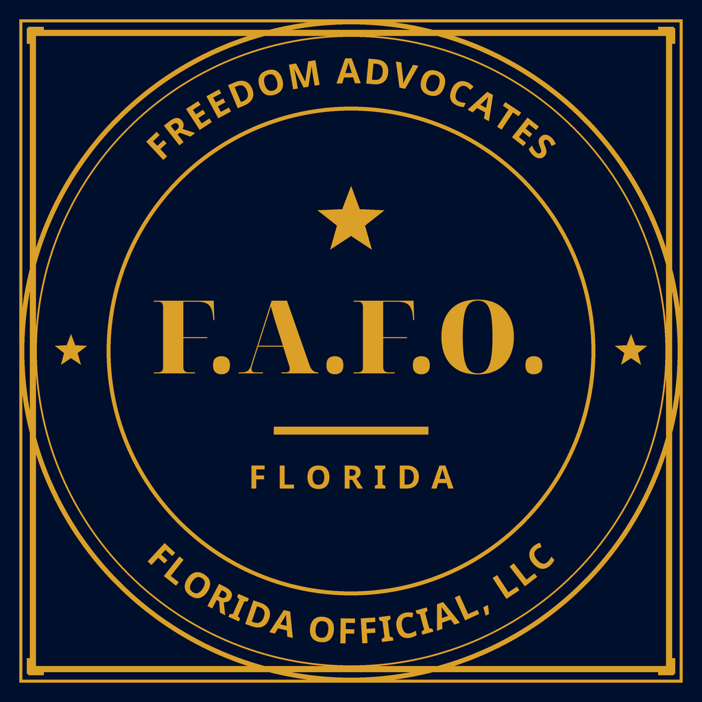 F.A.F.O. Badge design, all-over printed socks - Freedom Advocates Florida Official, LLC