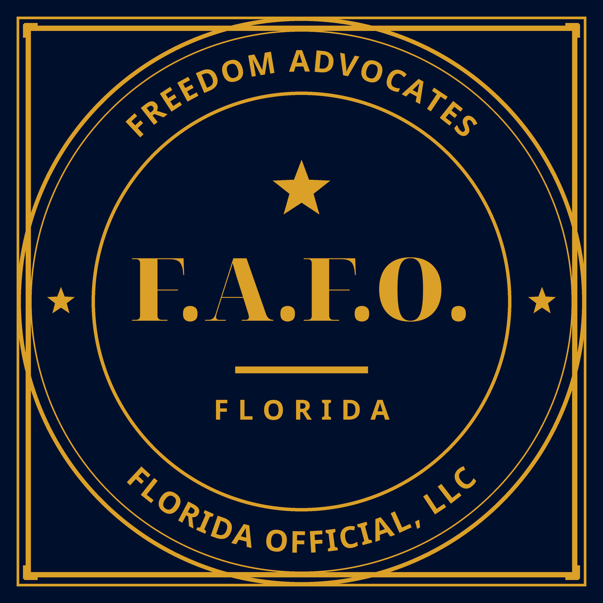 F.A.F.O. Badge design, all-over printed socks - Freedom Advocates Florida Official, LLC