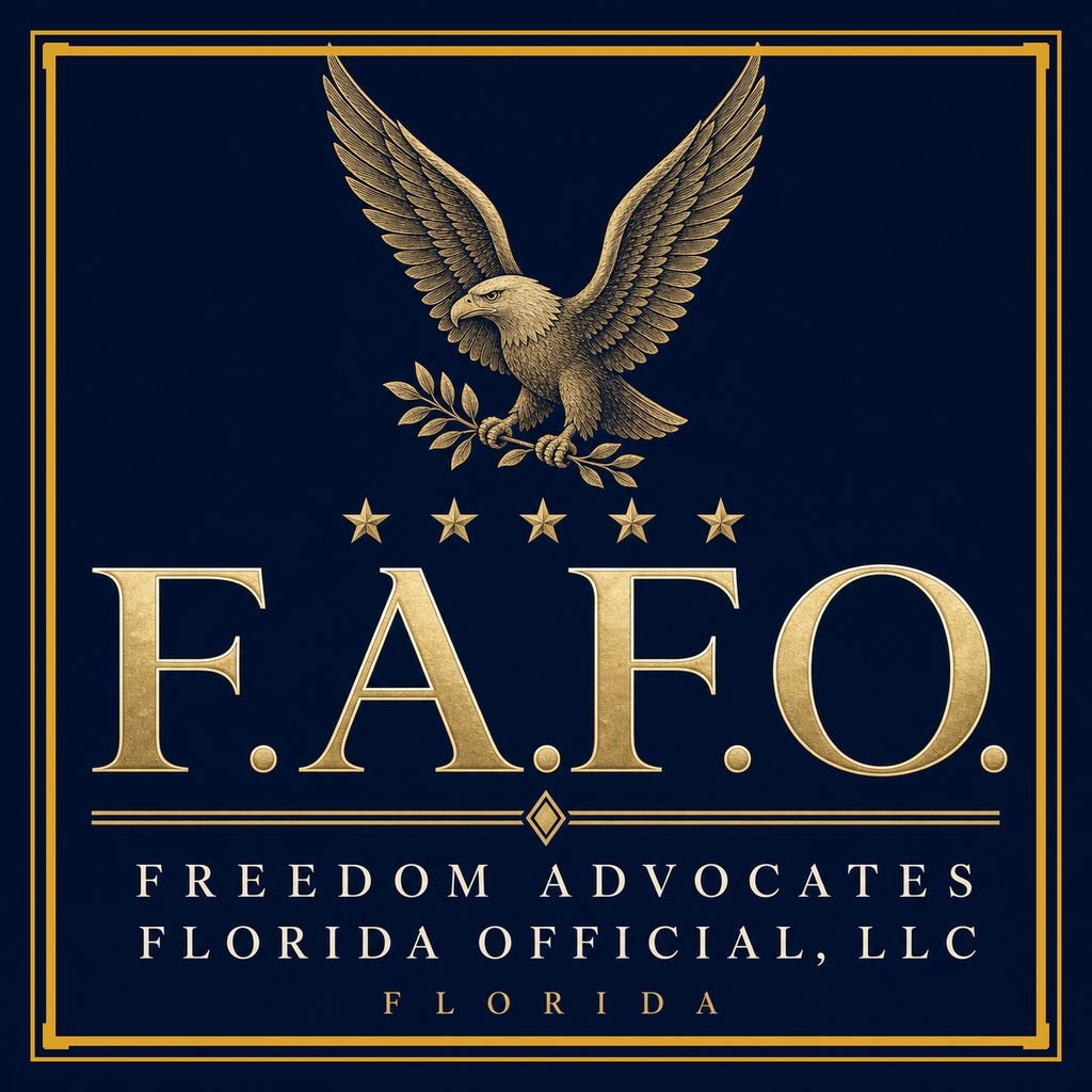 F.A.F.O. Crest design, all-over printed socks - Freedom Advocates Florida Official, LLC