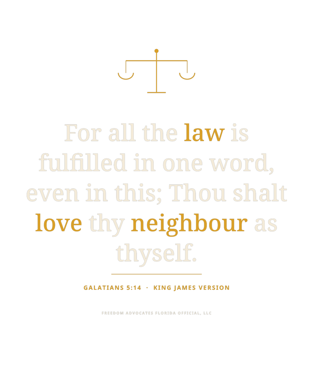 galatians 5 14 print art - Freedom Advocates Florida Official, LLC