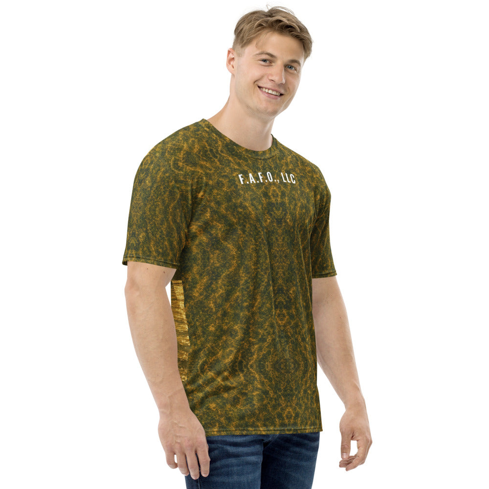 Florida Inshore Fishing Shirt (Short Sleeve) — Red drum (redfish) - right sleeve view - real Printful mockup - Freedom Advocates Florida Official, LLC
