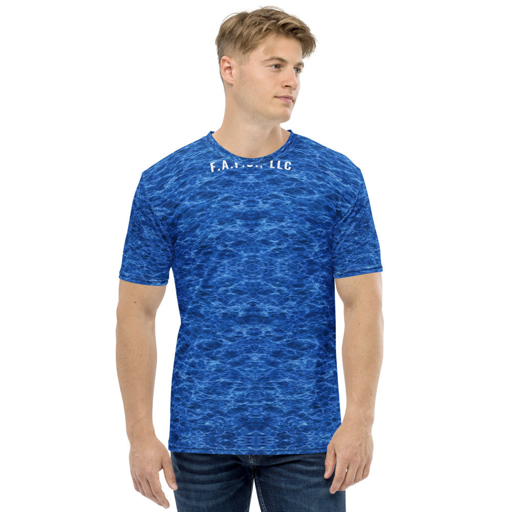 Gulf Offshore Fishing Shirt (Short Sleeve) — Mahi-mahi / dolphinfish - front view - real Printful mockup - Freedom Advocates Florida Official, LLC
