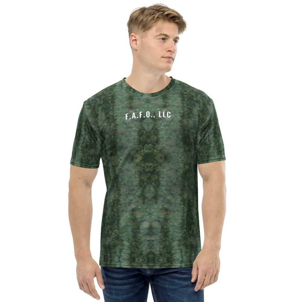 Pacific Northwest Fishing Shirt (Short Sleeve) — Chinook salmon - front view - real Printful mockup - Freedom Advocates Florida Official, LLC