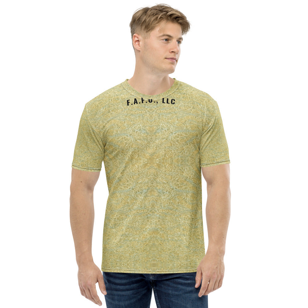 Plain Sand Fishing Shirt (Short Sleeve) — Water Only - front view - real Printful mockup - Freedom Advocates Florida Official, LLC