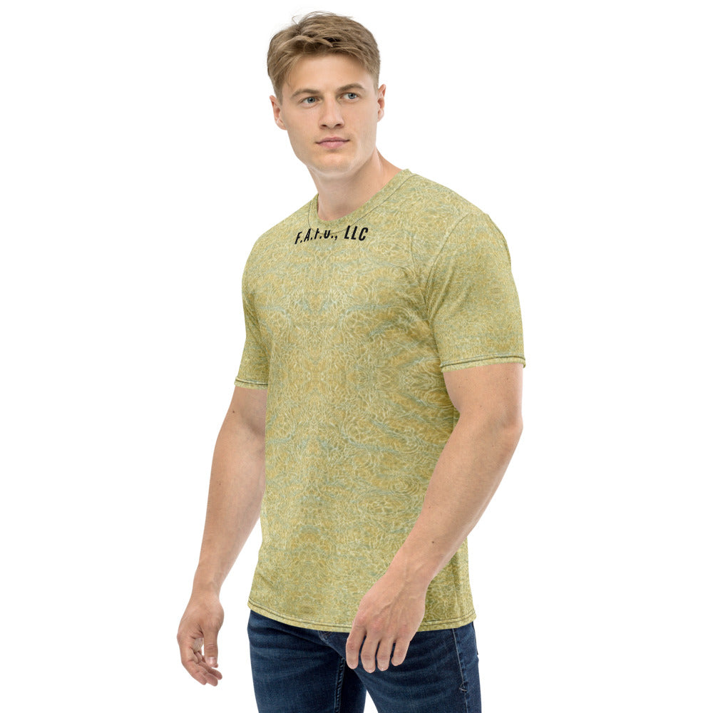 Plain Sand Fishing Shirt (Short Sleeve) — Water Only - left sleeve view - real Printful mockup - Freedom Advocates Florida Official, LLC