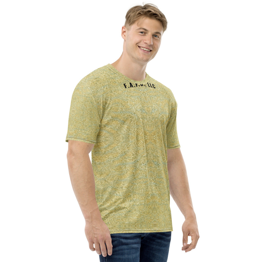Plain Sand Fishing Shirt (Short Sleeve) — Water Only - right sleeve view - real Printful mockup - Freedom Advocates Florida Official, LLC