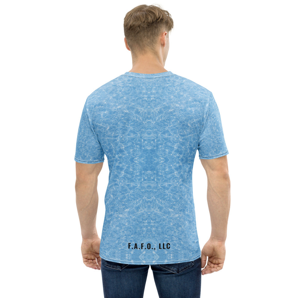 Plain Sky Fishing Shirt (Short Sleeve) — Water Only - back view - real Printful mockup - Freedom Advocates Florida Official, LLC