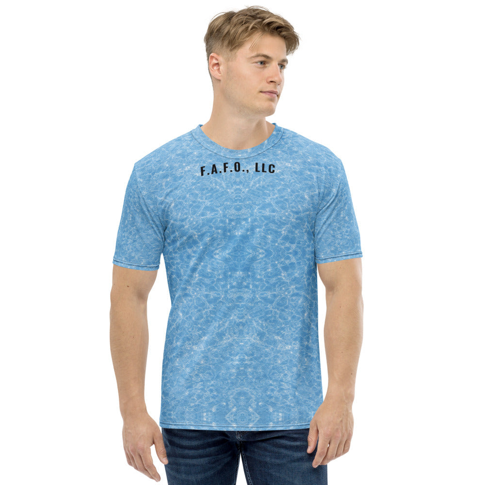 Plain Sky Fishing Shirt (Short Sleeve) — Water Only - front view - real Printful mockup - Freedom Advocates Florida Official, LLC