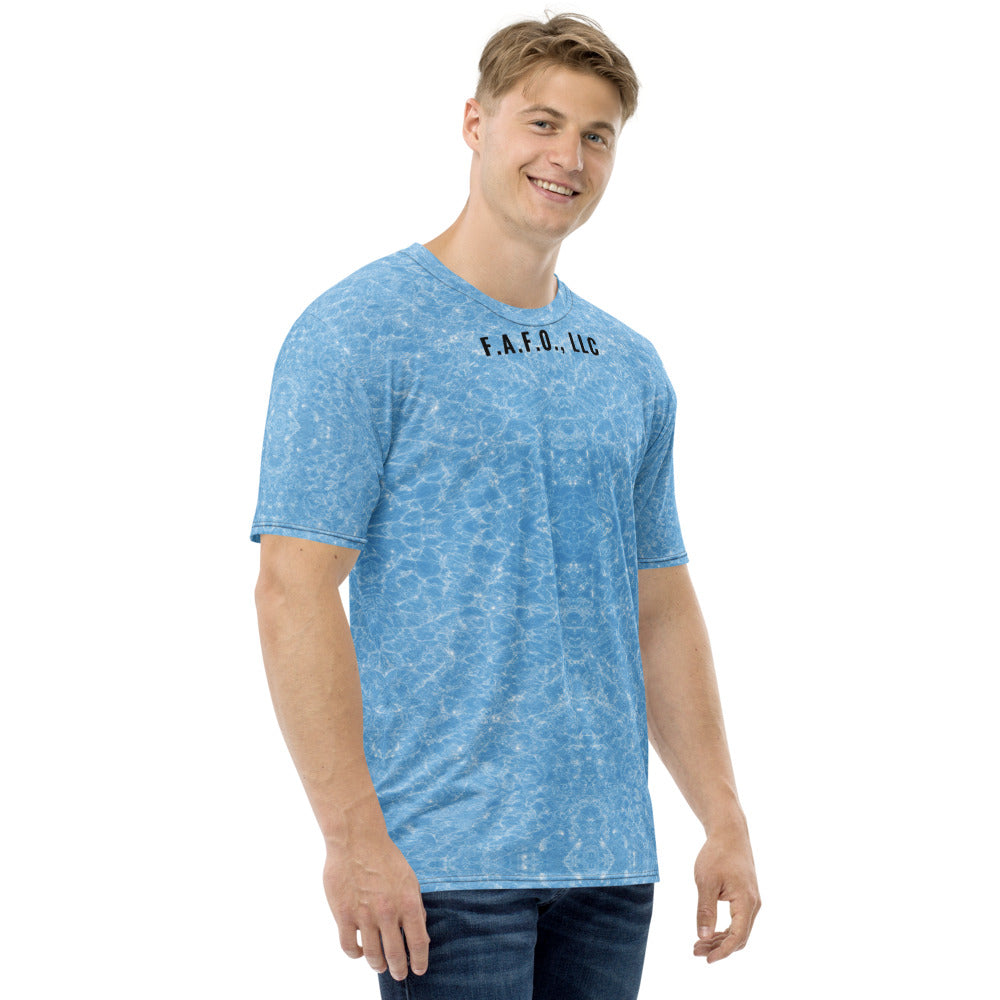 Plain Sky Fishing Shirt (Short Sleeve) — Water Only - right sleeve view - real Printful mockup - Freedom Advocates Florida Official, LLC
