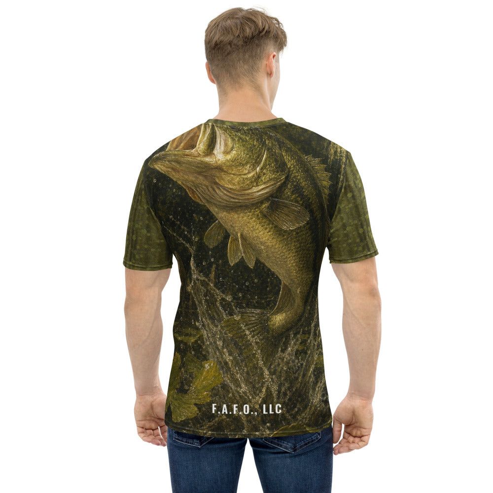 Southern Freshwater Fishing Shirt (Short Sleeve) — Largemouth bass - back view - real Printful mockup - Freedom Advocates Florida Official, LLC