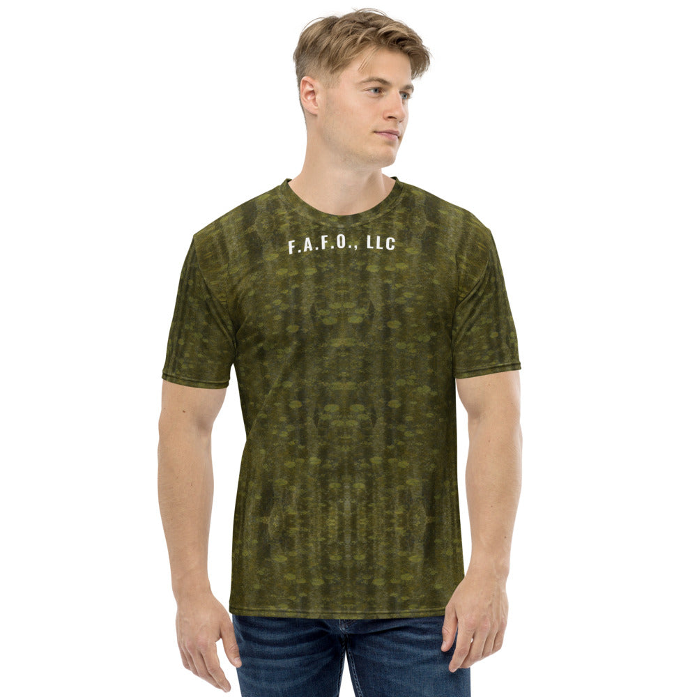Southern Freshwater Fishing Shirt (Short Sleeve) — Largemouth bass - front view - real Printful mockup - Freedom Advocates Florida Official, LLC