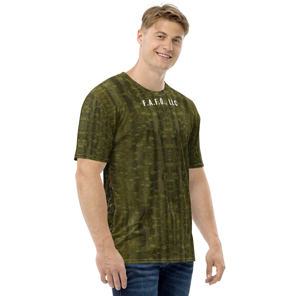 Southern Freshwater Fishing Shirt (Short Sleeve) — Largemouth bass - right sleeve view - real Printful mockup - Freedom Advocates Florida Official, LLC