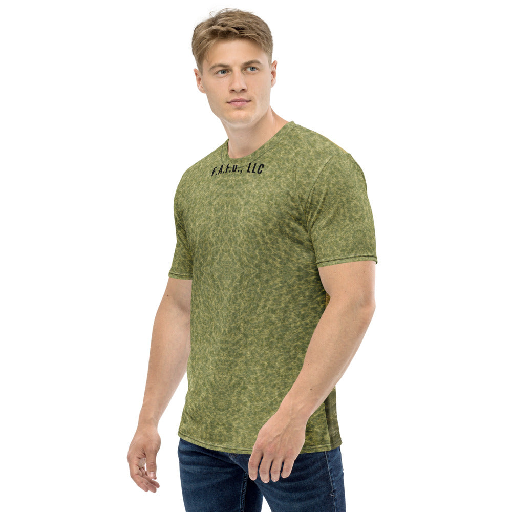 Texas Gulf Fishing Shirt (Short Sleeve) — Spotted seatrout - left sleeve view - real Printful mockup - Freedom Advocates Florida Official, LLC