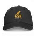 Closed-back washed cap in Black - Declaration of Independence 1776 with F.A.F.O., LLC stamped on the front