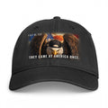 Closed-back washed cap in Black - They Came At America Once with F.A.F.O., LLC stamped on the front
