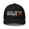 Mesh trucker cap in Black - Shall Not Be Infringed 1791 with F.A.F.O., LLC stamped on the front