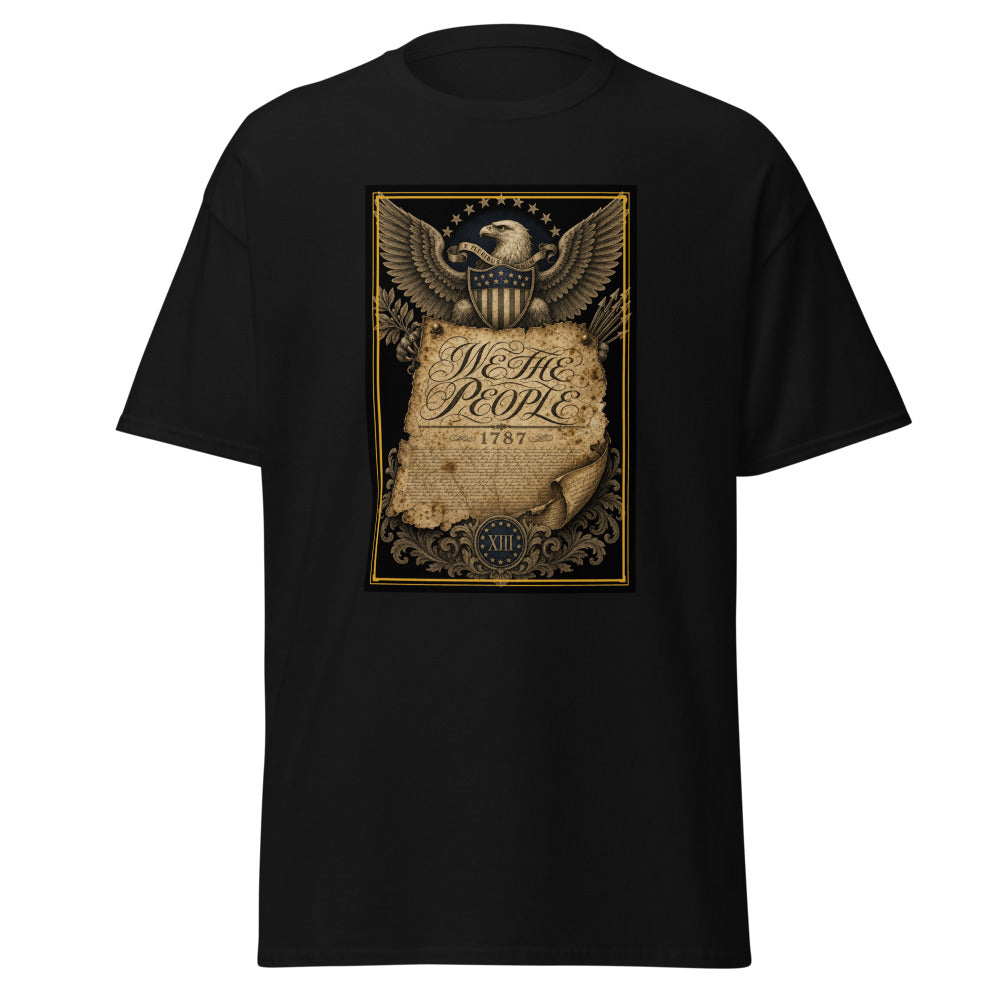 We The People 1787 printed on a Black unisex classic tee - Freedom Advocates Florida Official, LLC