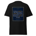 Luke 16:10 printed on a Black unisex classic tee - Freedom Advocates Florida Official, LLC