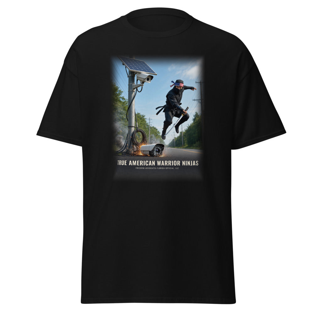 True American Warrior Ninjas printed on a Black tee - Freedom Advocates Florida Official, LLC