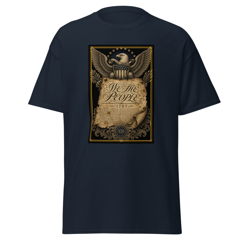 We The People 1787 printed on a Navy unisex classic tee - Freedom Advocates Florida Official, LLC