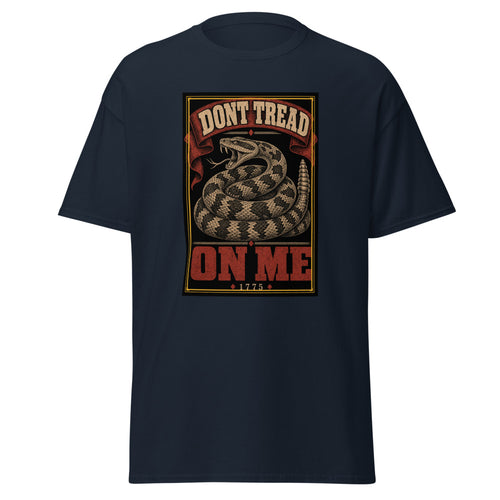 Don't Tread On Me 1775 printed on a Navy unisex classic tee - Freedom Advocates Florida Official, LLC