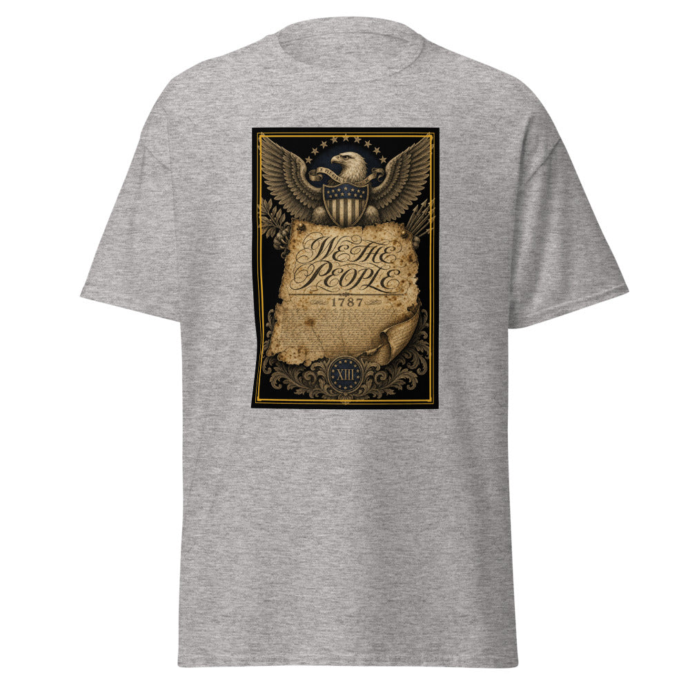 We The People 1787 printed on a Sport Grey unisex classic tee - Freedom Advocates Florida Official, LLC