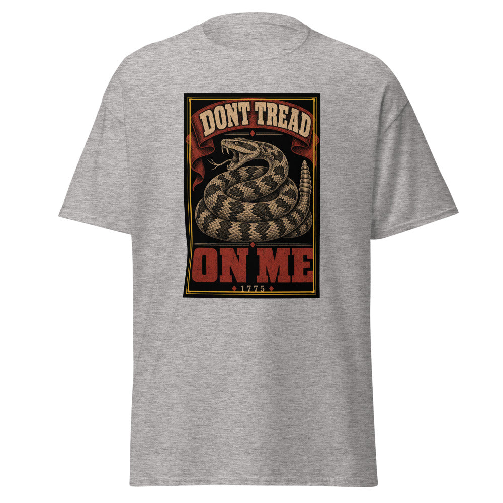 Don't Tread On Me 1775 printed on a Sport Grey unisex classic tee - Freedom Advocates Florida Official, LLC