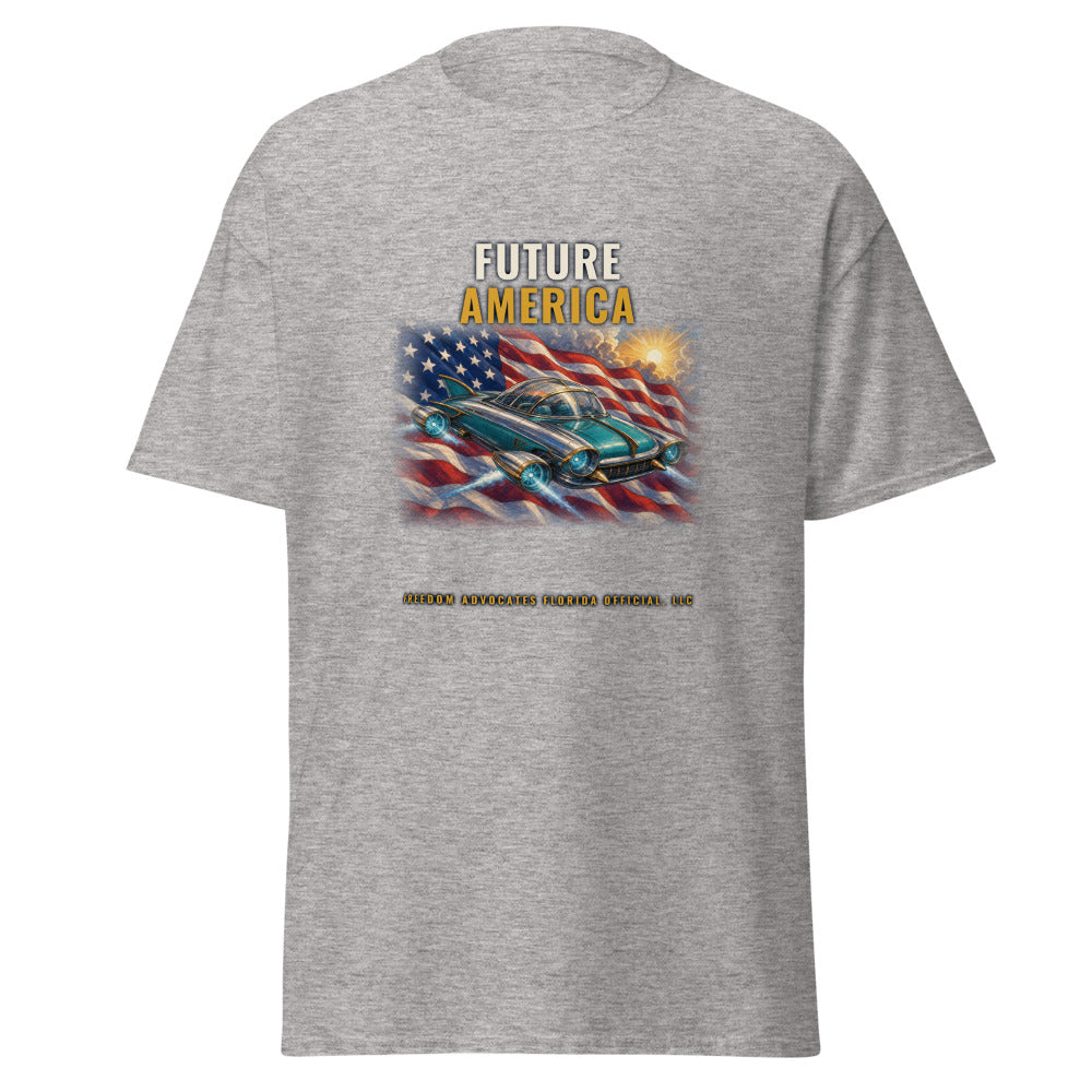 Future America printed on a Sport Grey tee - Freedom Advocates Florida Official, LLC