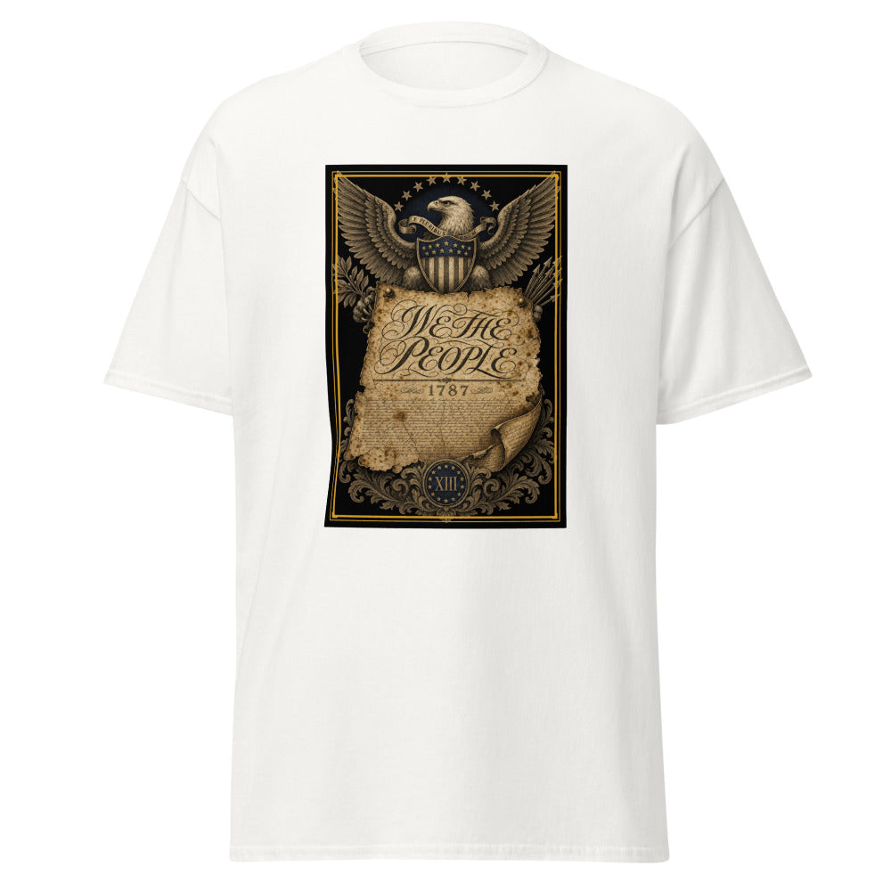 We The People 1787 printed on a White unisex classic tee - Freedom Advocates Florida Official, LLC