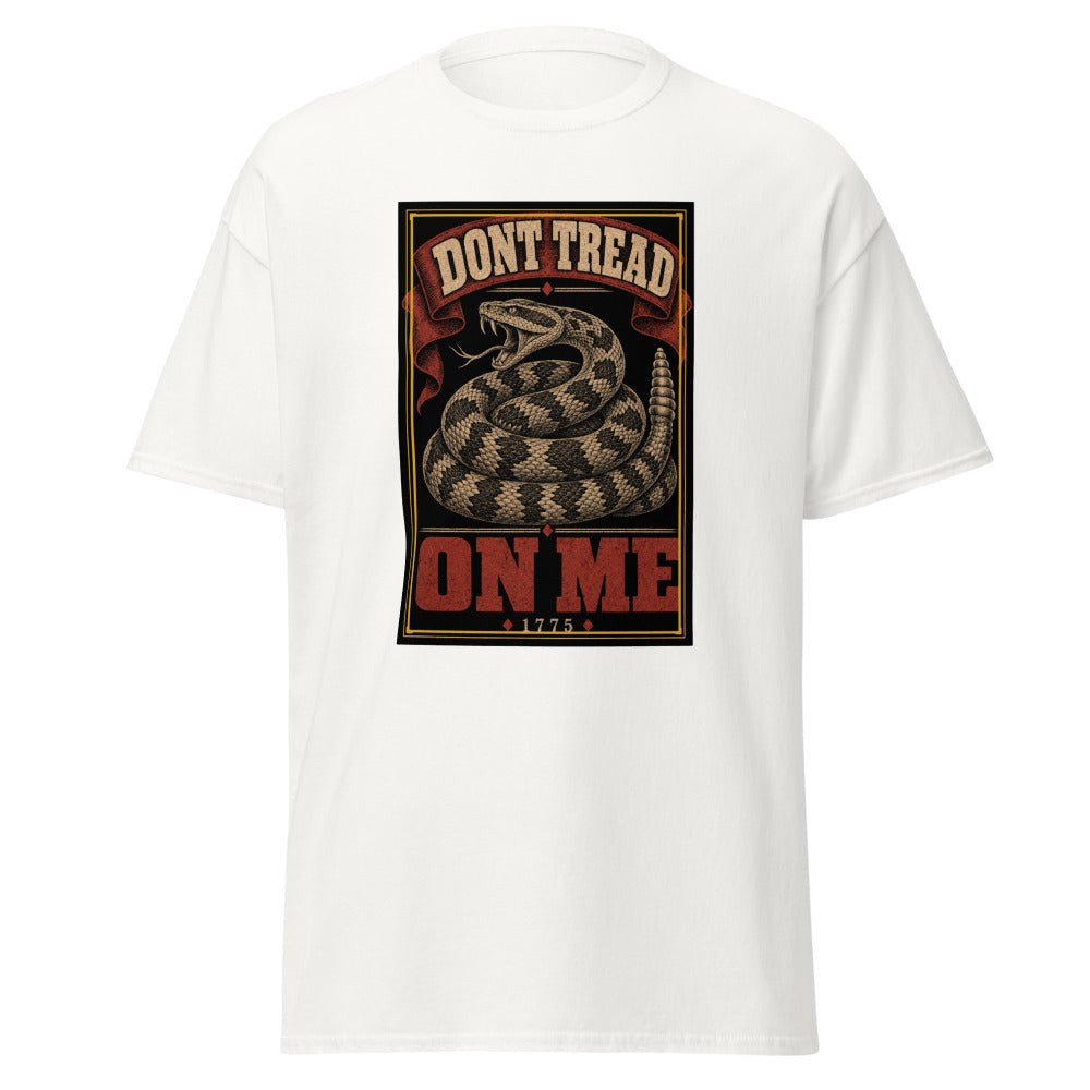 Don't Tread On Me 1775 printed on a White unisex classic tee - Freedom Advocates Florida Official, LLC