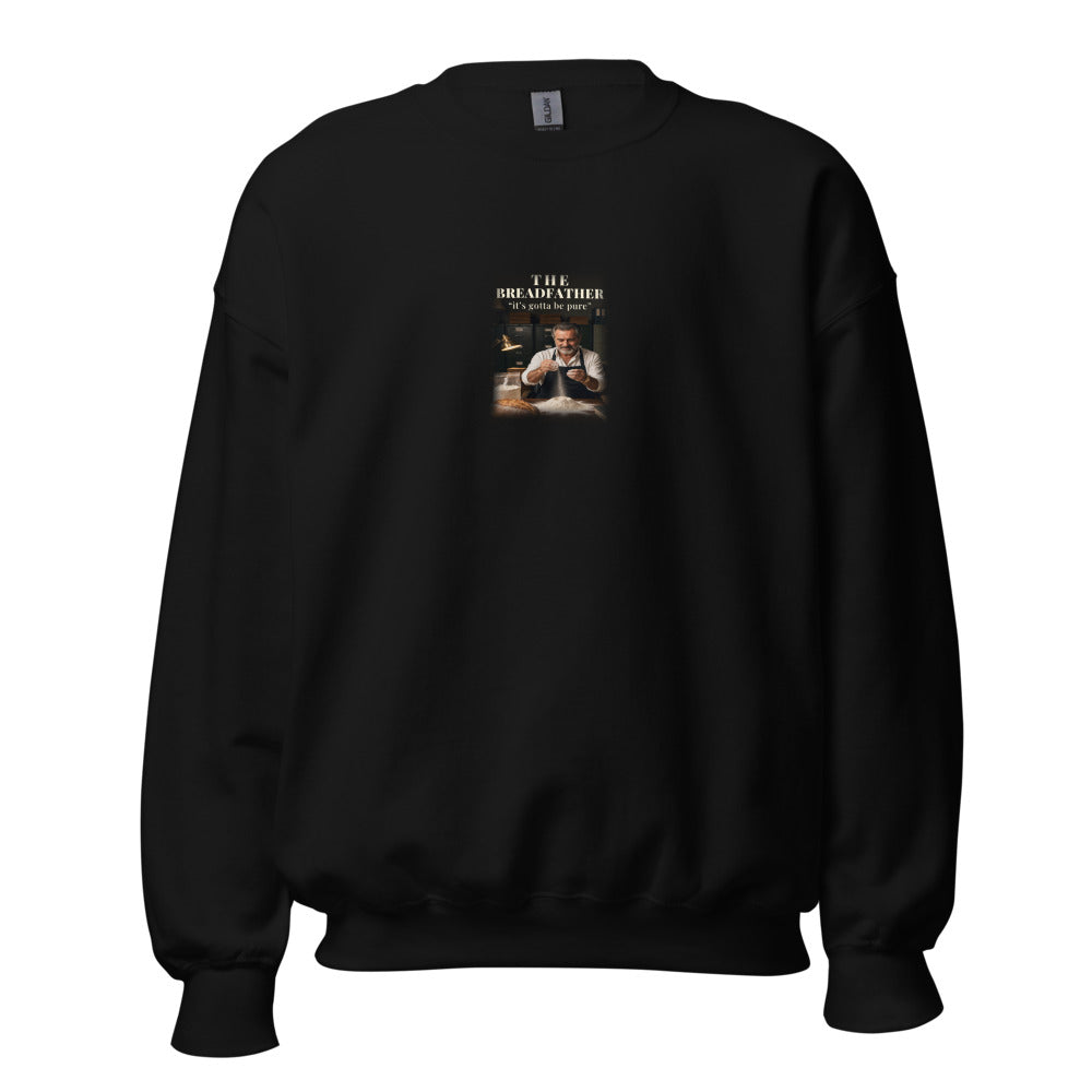 The Breadfather - Sweatshirt in Black - Gildan 18000 crew neck sweatshirt - Freedom Advocates Florida Official, LLC