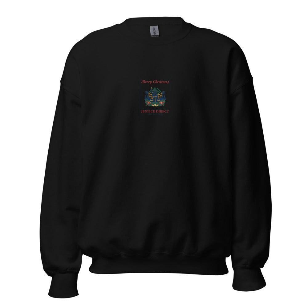 Merry Christmas - Sweatshirt in Black - Gildan 18000 crew neck sweatshirt - Freedom Advocates Florida Official, LLC