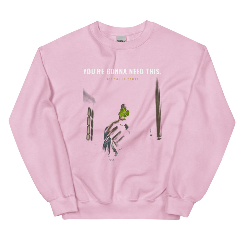 Sweatshirt in Light Pink flat