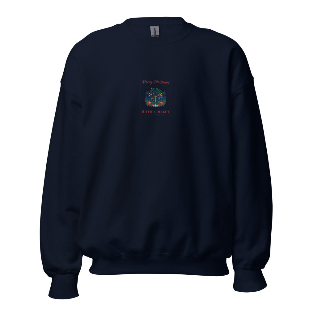 Merry Christmas - Sweatshirt in Navy - Gildan 18000 crew neck sweatshirt - Freedom Advocates Florida Official, LLC