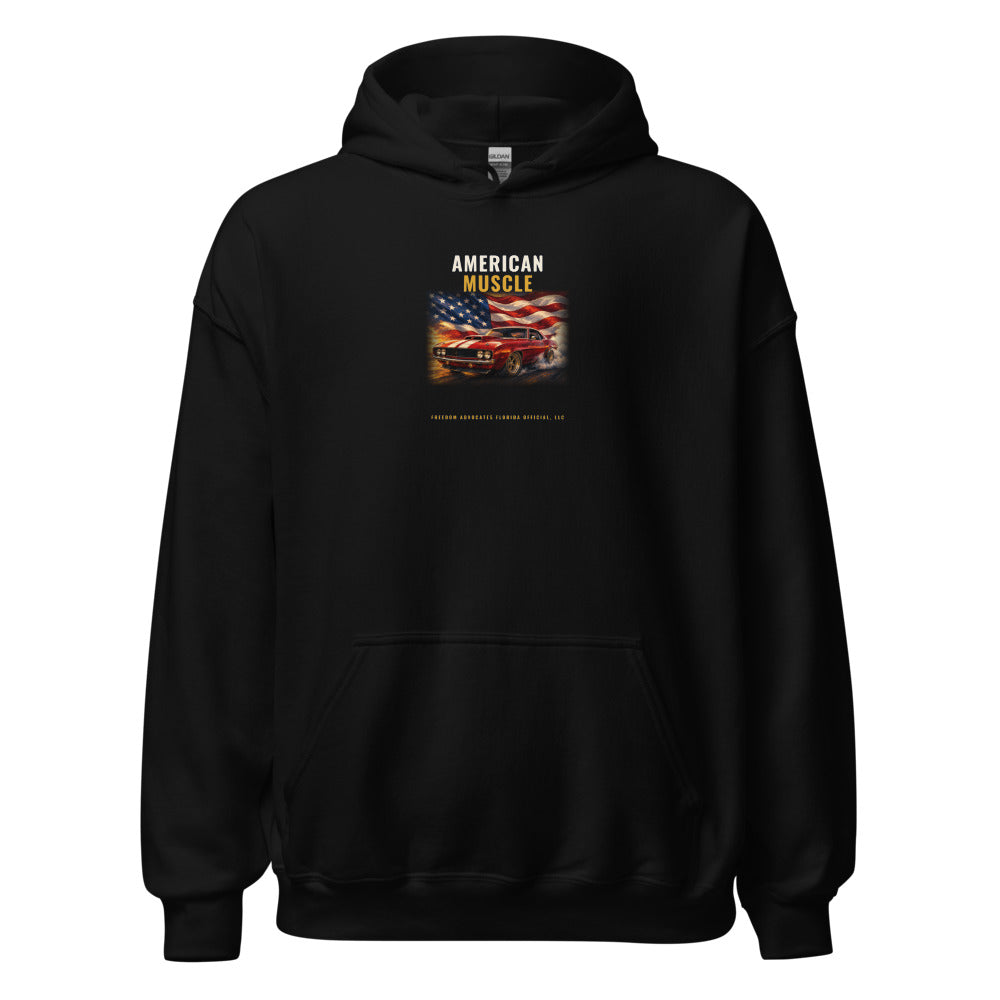American Muscle - Hoodie in Black - Gildan 18500 hoodie - Freedom Advocates Florida Official, LLC
