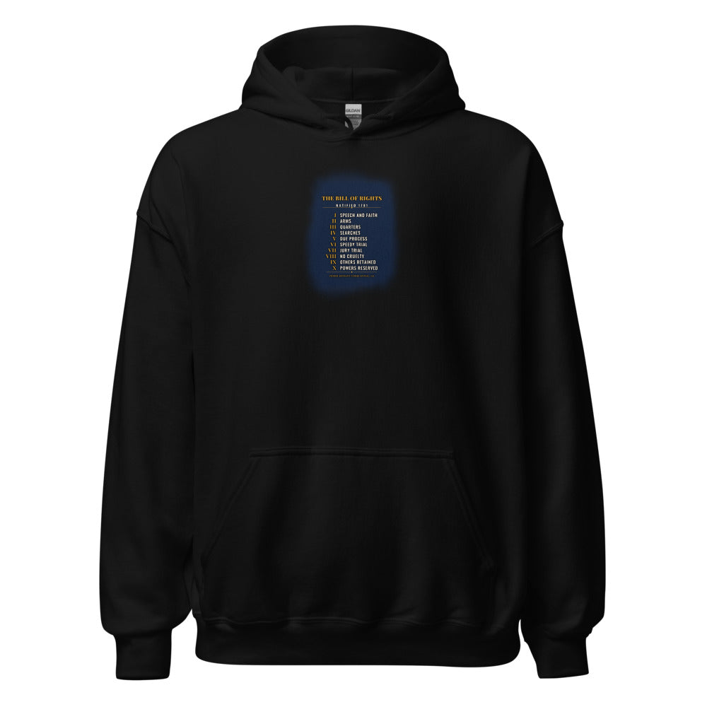 The Bill of Rights 1791 - Hoodie in Black - Gildan 18500 hoodie - Freedom Advocates Florida Official, LLC