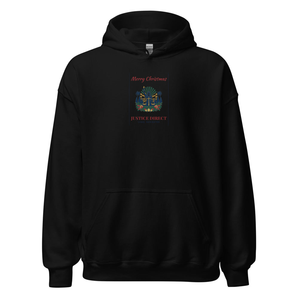 Merry Christmas - Hoodie in Black - Gildan 18500 hoodie - Freedom Advocates Florida Official, LLC