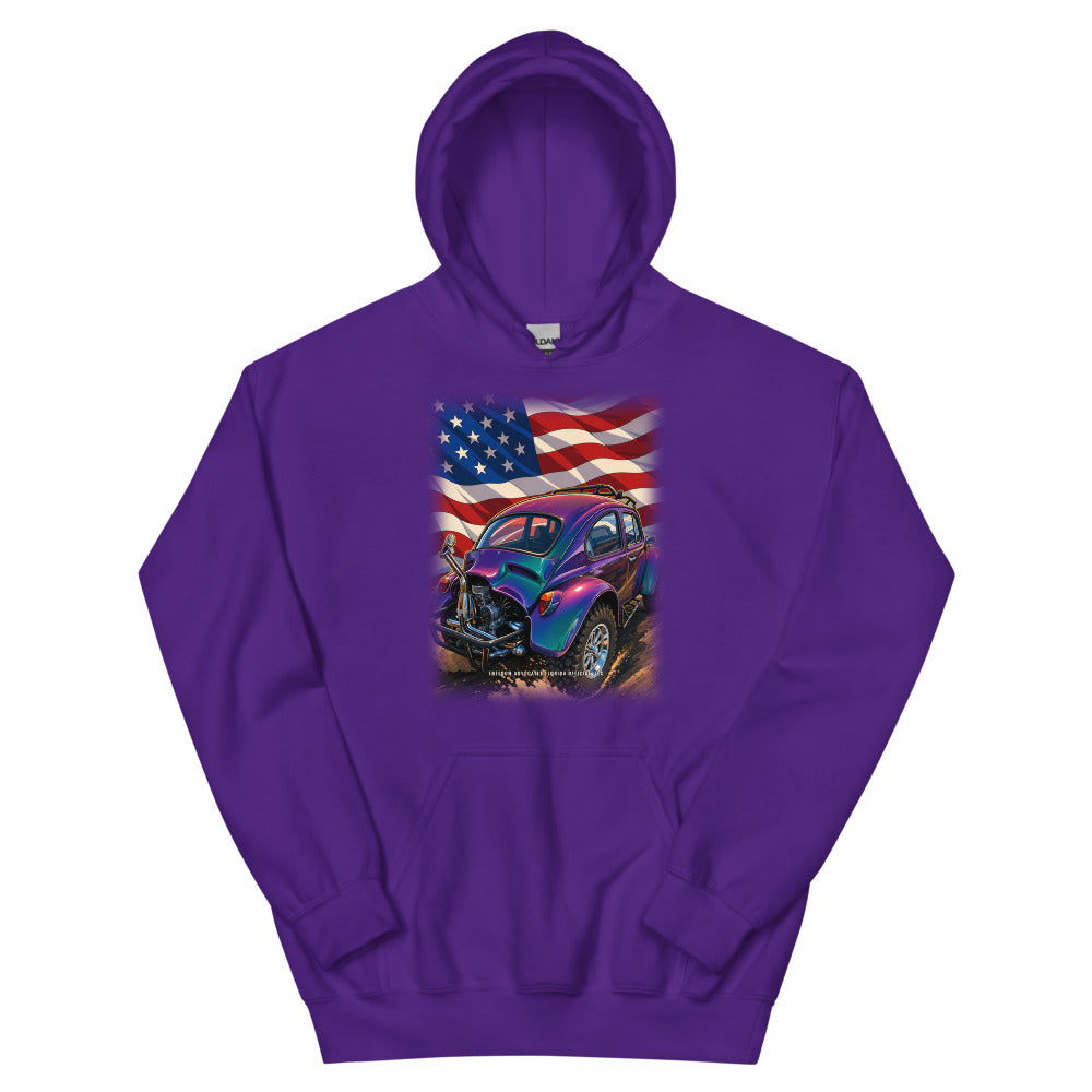 Hoodie in Purple flat