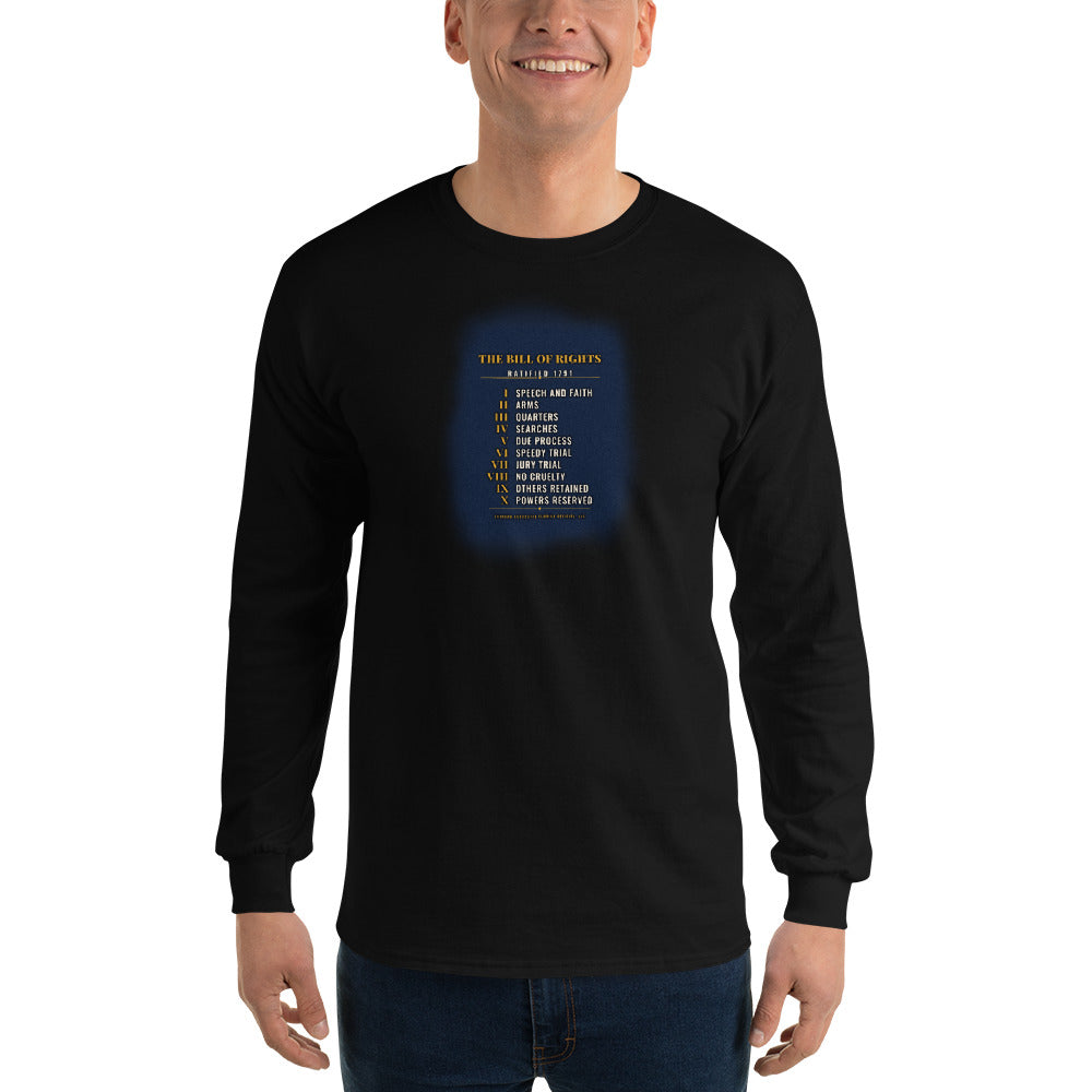 The Bill of Rights 1791 - Long Sleeve Tee in Black - Gildan 2400 long sleeve - Freedom Advocates Florida Official, LLC