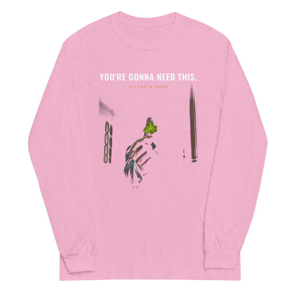 Long Sleeve Tee in Light Pink flat