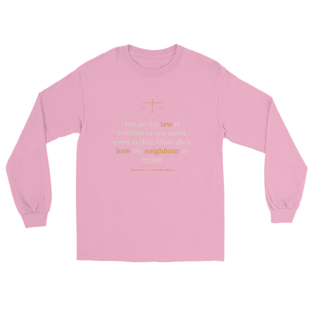 Long Sleeve Tee in Light Pink flat