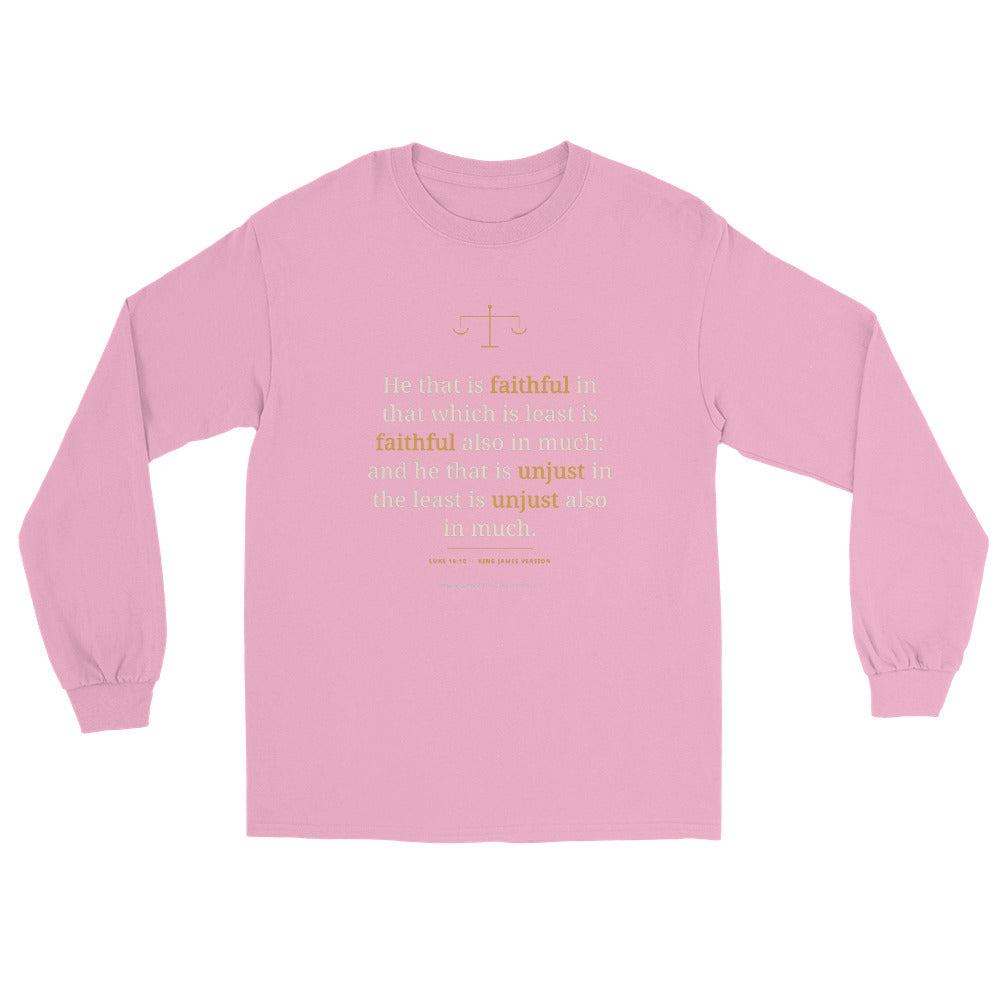 Long Sleeve Tee in Light Pink flat