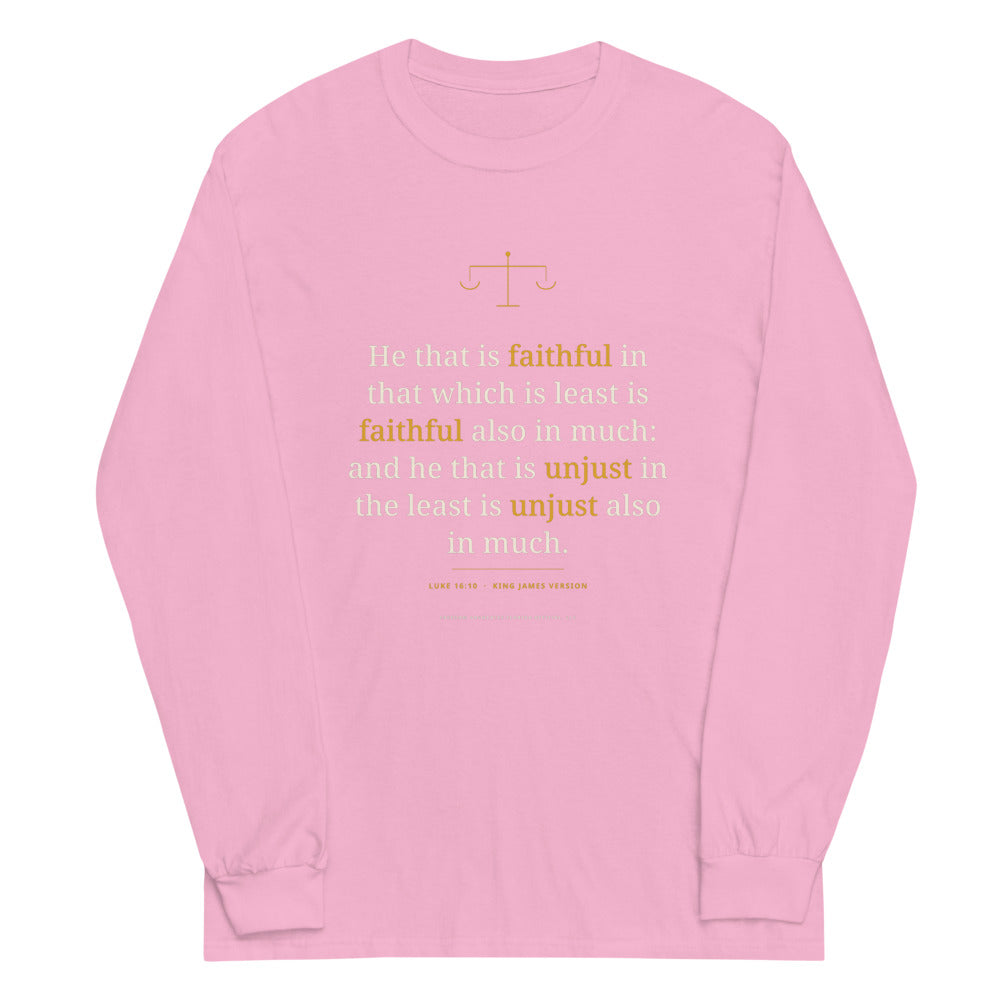Long Sleeve Tee in Light Pink flat