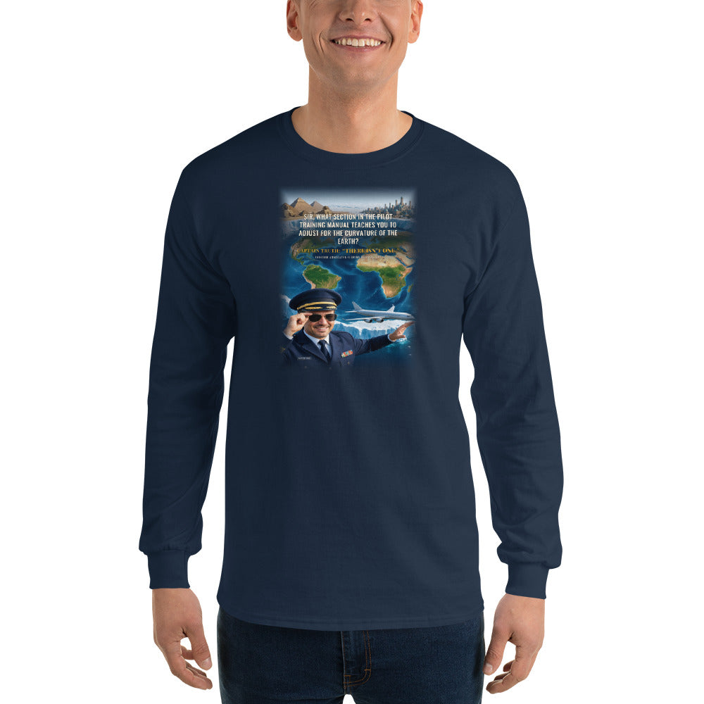 Captain Truth, There Isn't One - Long Sleeve Tee in Navy - Gildan 2400 long sleeve - Freedom Advocates Florida Official, LLC