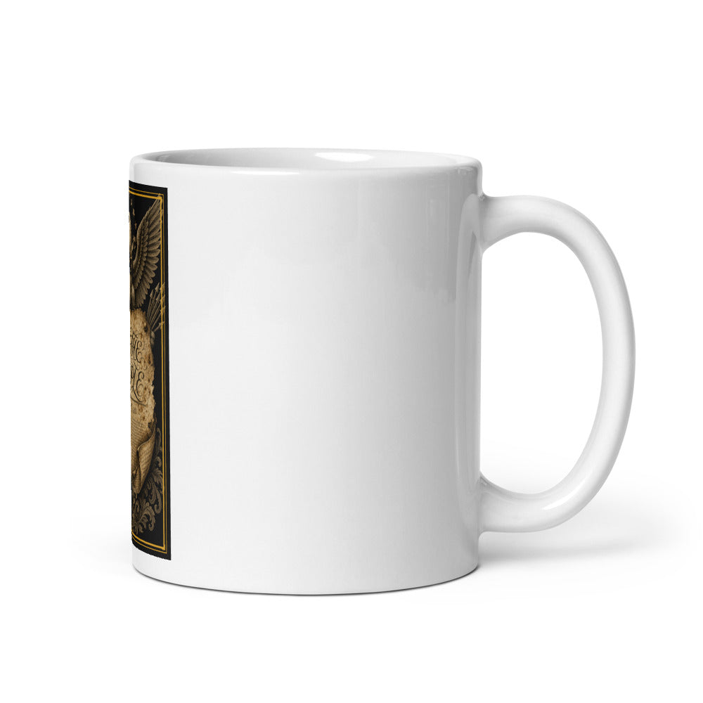 We The People 1787 printed on an 11 oz white glossy mug - Freedom Advocates Florida Official, LLC