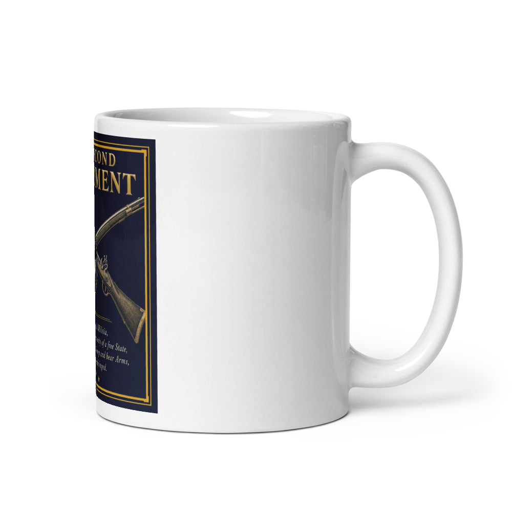 The Second Amendment 1791 printed on an 11 oz white glossy mug - Freedom Advocates Florida Official, LLC