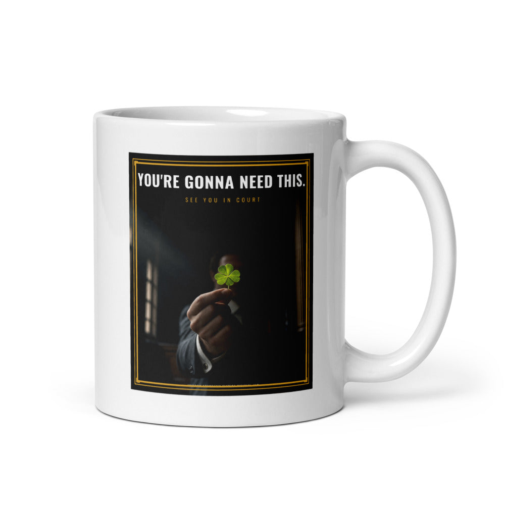 See You In Court centred on the front of a 11 oz white glossy mug - Freedom Advocates Florida Official, LLC